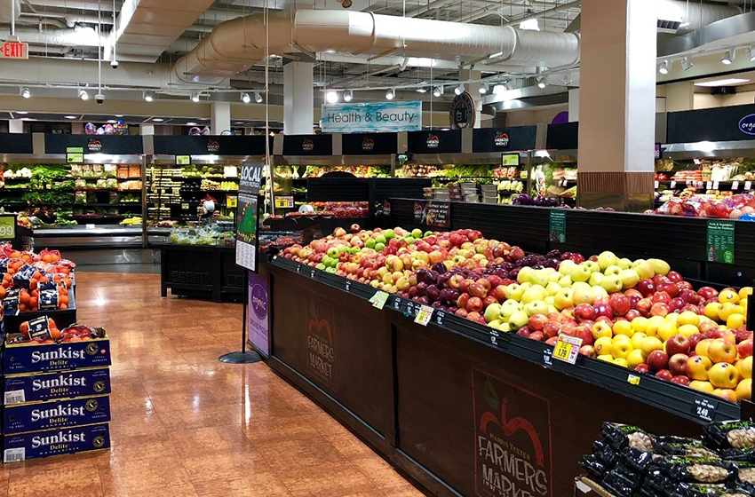 Find out which grocery store is cheaper. Information for the DC Intern. NoMA grocery store produce section