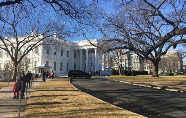 Visiting the White House as an intern at The Washington Center