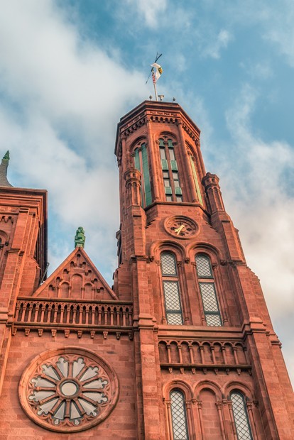 The Smithsonian Castle houses the administrative offices of the Smithsonian. The main visitor center is also located here. The Smithsonian Castle houses the administrative offices of the Smithsonian. The main visitor center is also located here, with interactive displays and maps.