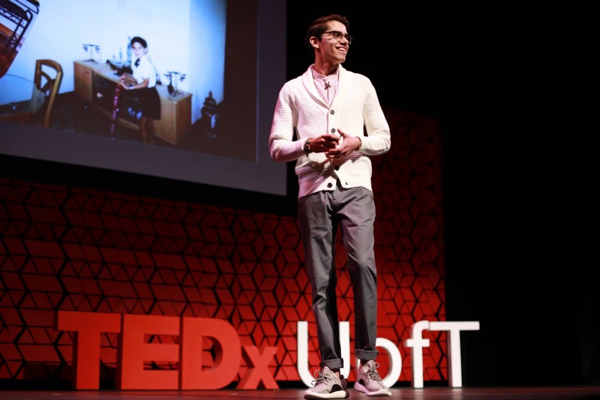 Swish presenting a TEDx Talk at the University of Toronto Swish presenting a TEDx Talk at the University of Toronto