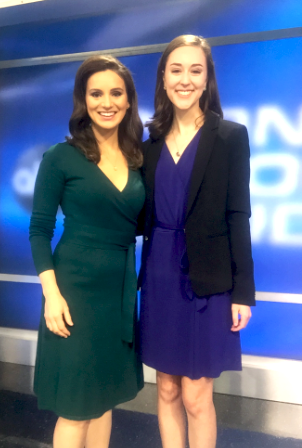 Emily pictured alongside Emmy Award-winning anchor, Lindsey Mastis Emily pictured alongside Emmy Award-winning anchor, Lindsey Mastis
